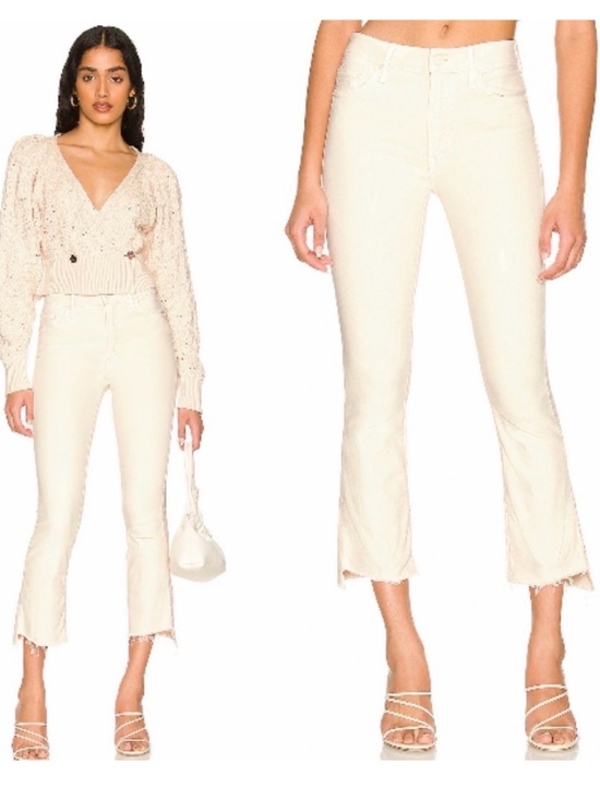MOTHER Denim - Mother denim crop step fray- chalk it up